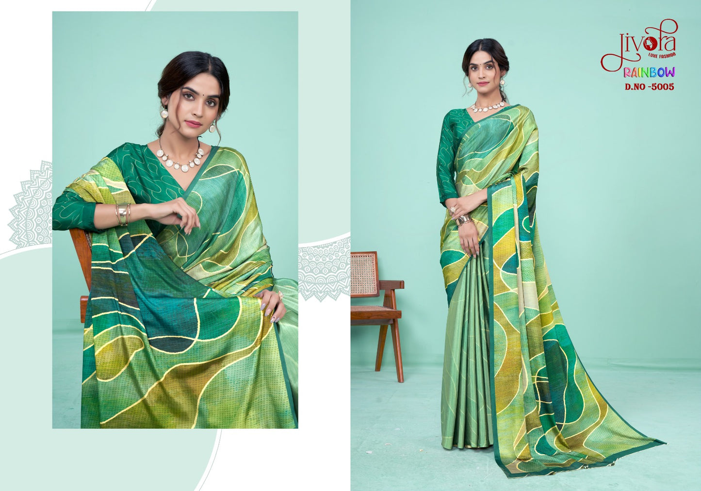 5005 Rainbow Jivora Sarees