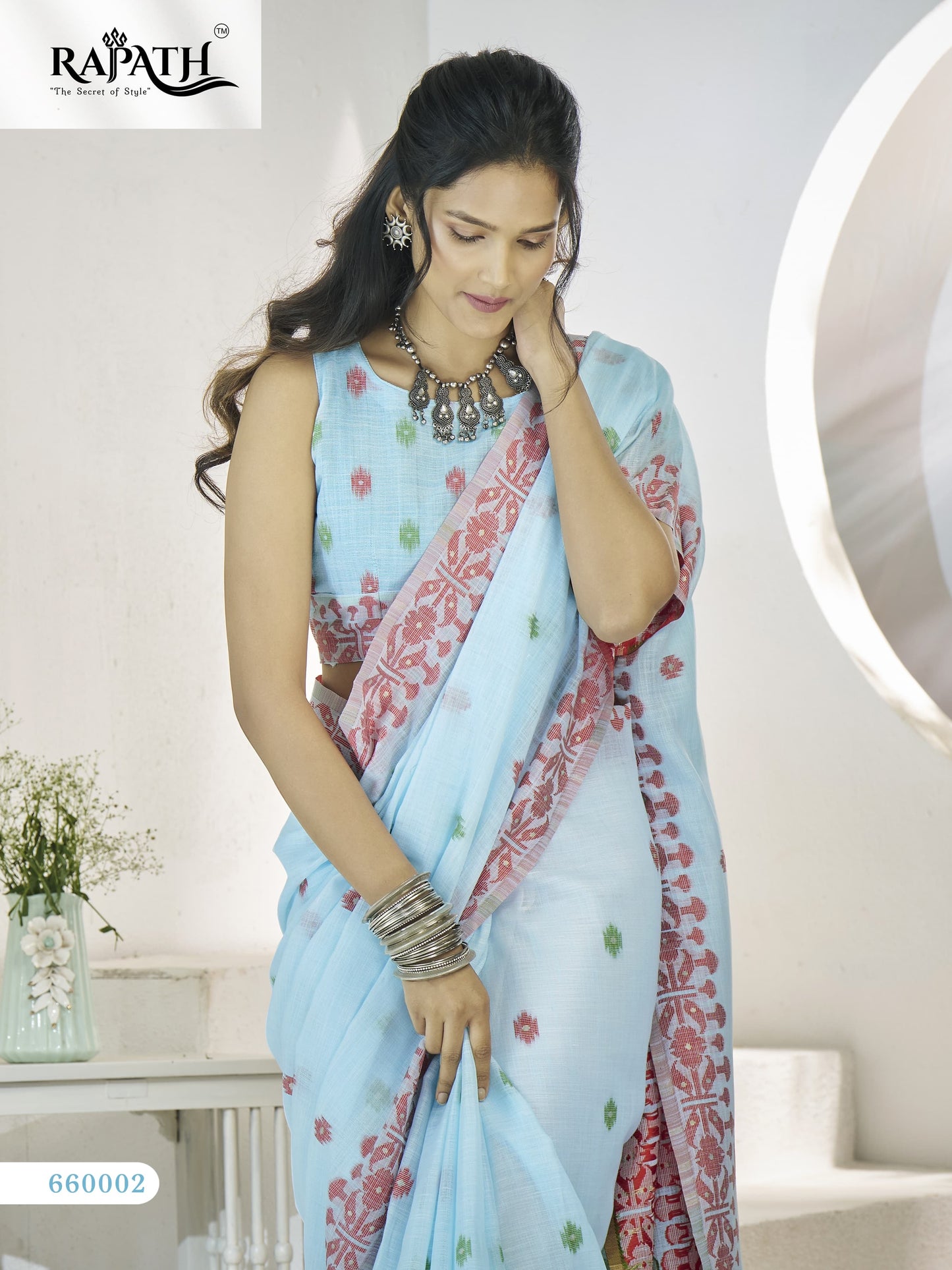 660002 Disha Silk Rajpath Linen Sarees