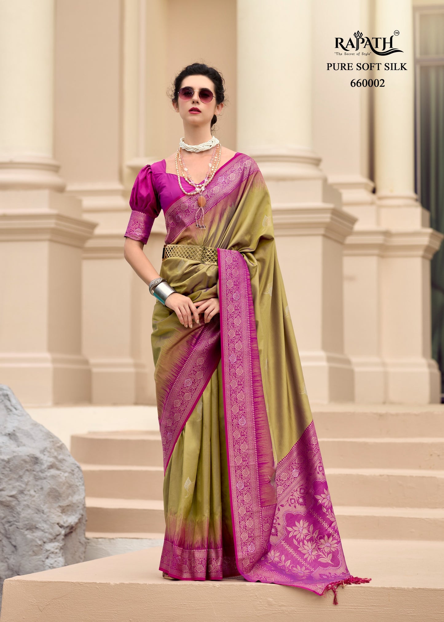 660002 White Mango Rajpath Silk Sarees
