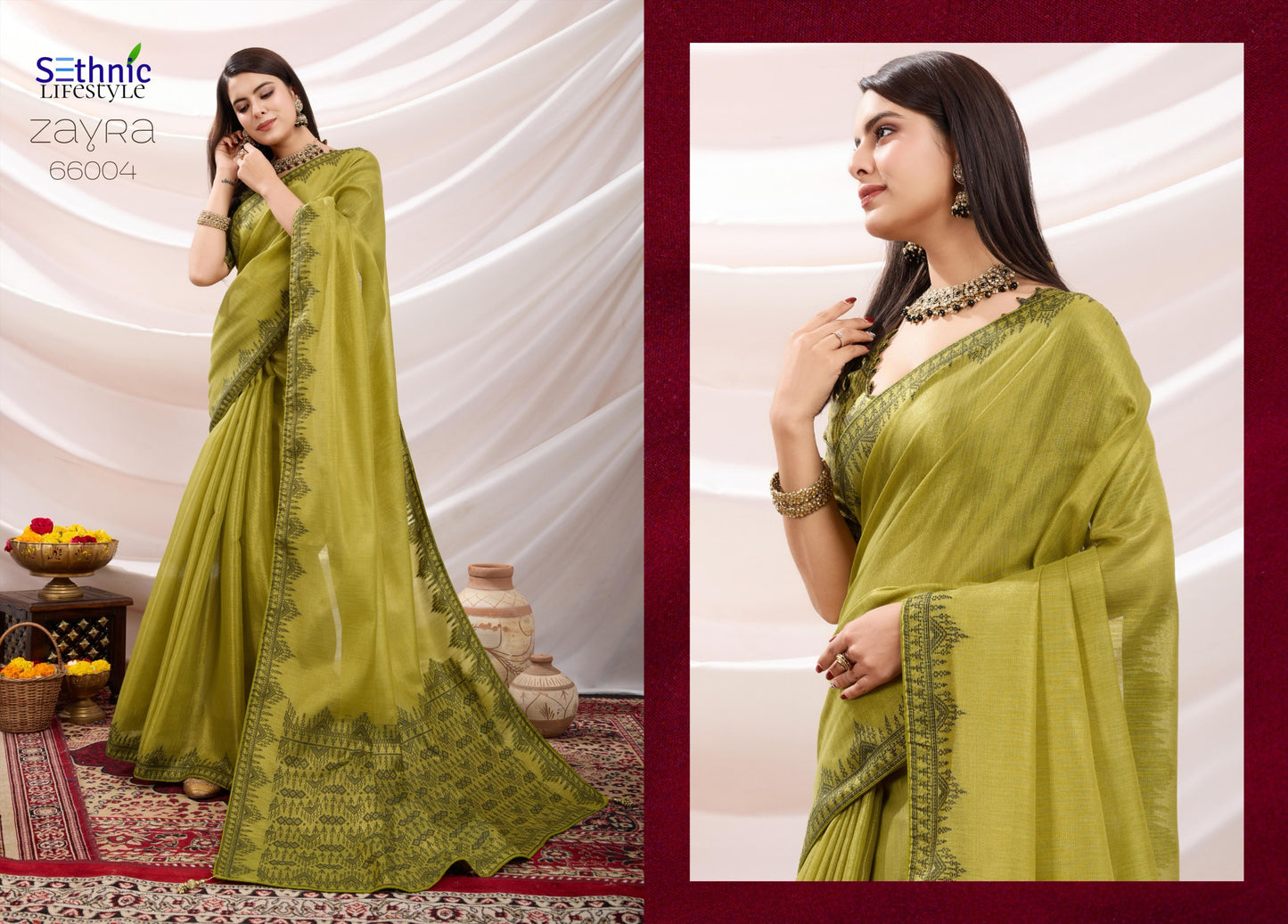 66004 Zayra Sethnic Tissue Sarees