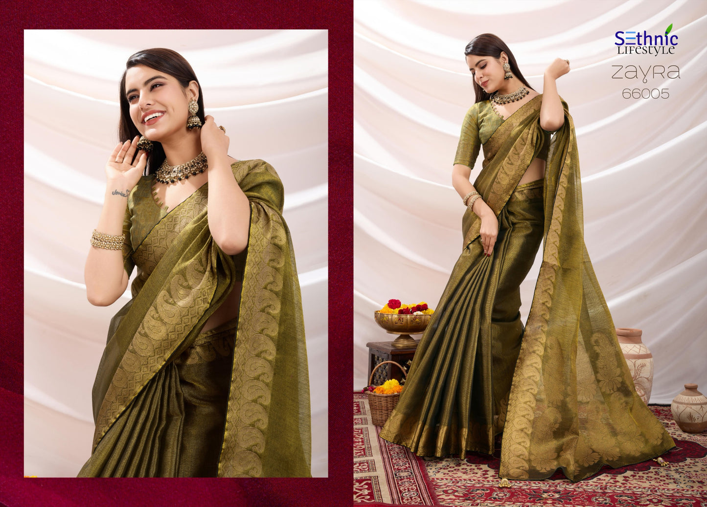 66005 Zayra Sethnic Tissue Sarees