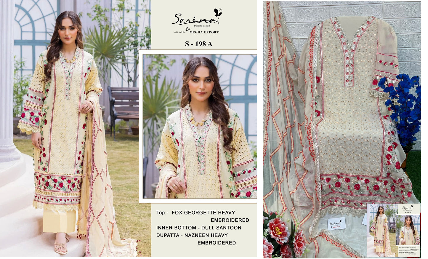 S-198-A Serine Pakistani Salwar Suits