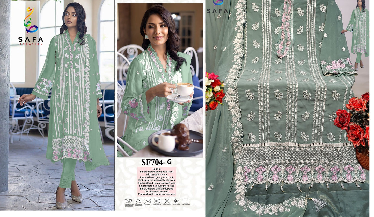 704G Safa Creation Pakistani Salwar Suits