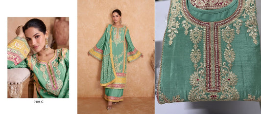 7406C Vedika Pakistani Readymade Suits