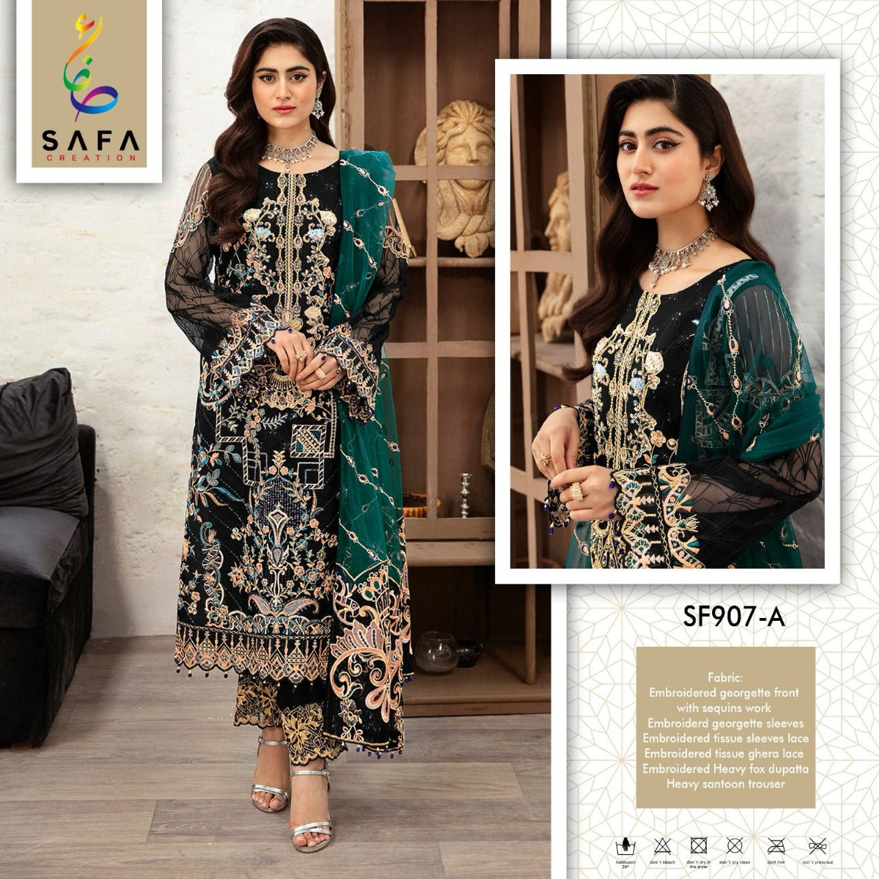 907A Safa Creation Pakistani Salwar Suits