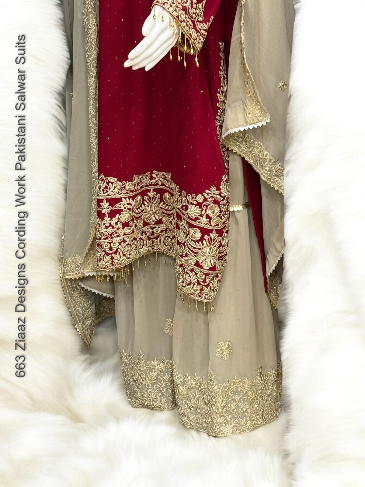 663 Ziaaz Designs Cording Work Pakistani Salwar Suits