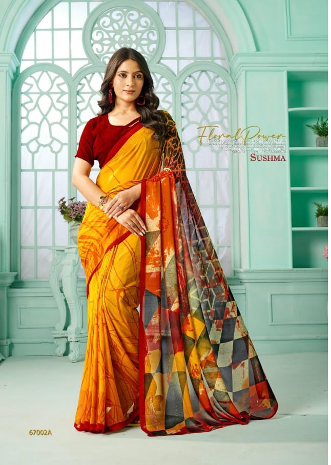 67002A Flourish Sushma Georgette Sarees