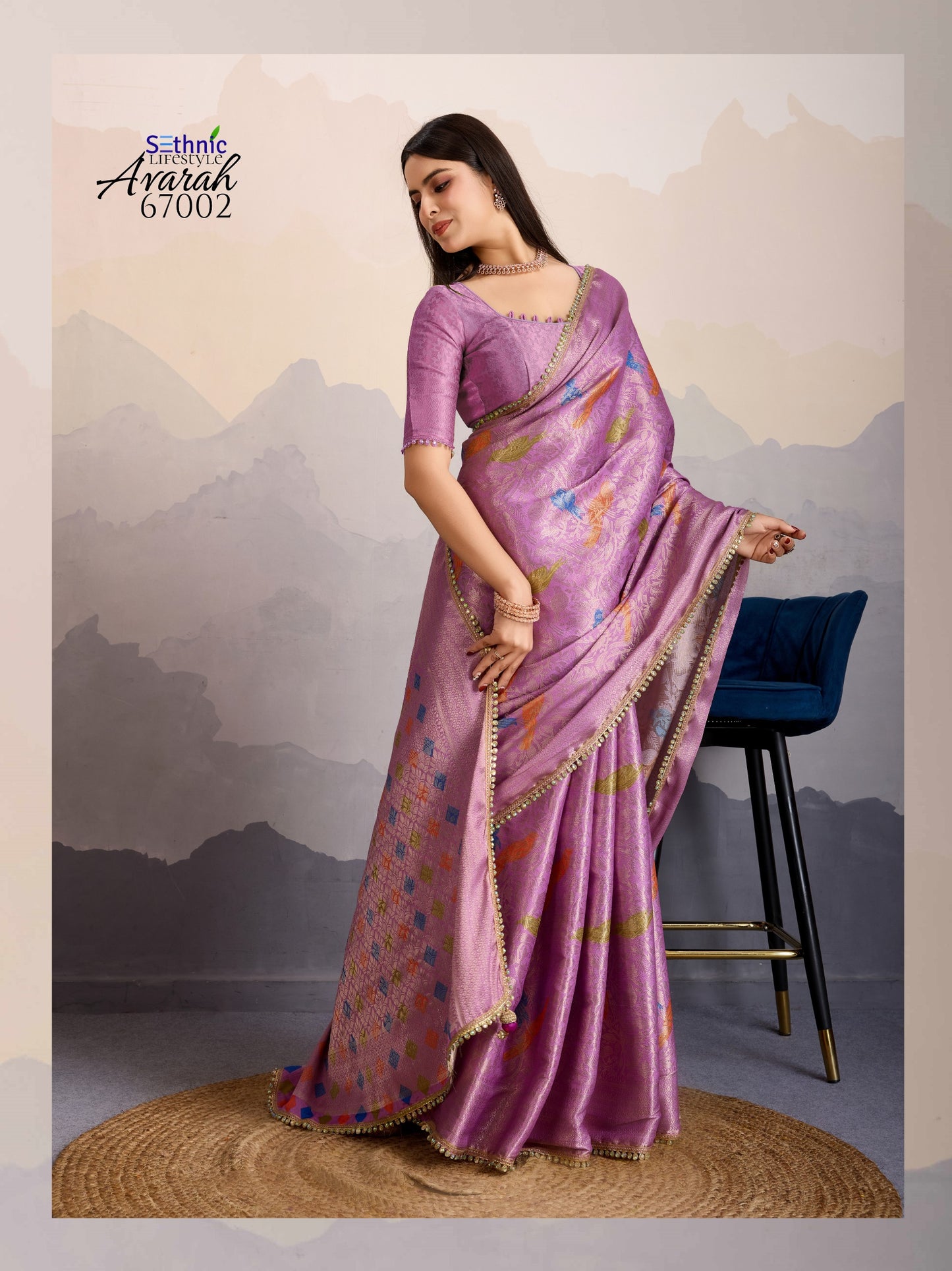 67002 Avarah Sethnic Stone Work Sarees