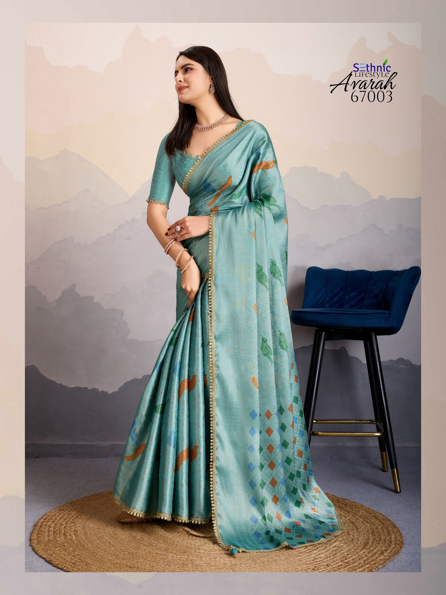 67003 Avarah Sethnic Stone Work Sarees
