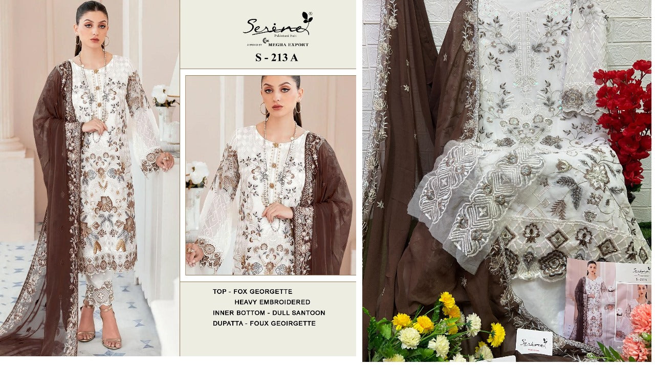 S-213A Serine Pakistani Salwar Suits