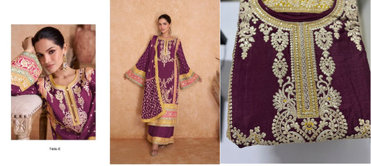 7406E Vedika Pakistani Readymade Suits