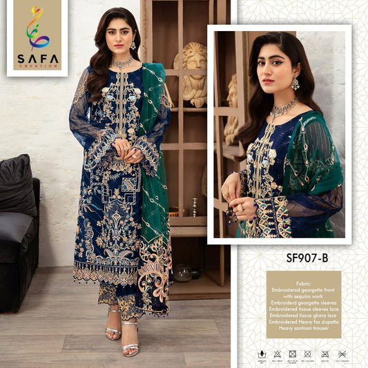 907B Safa Creation Pakistani Salwar Suits