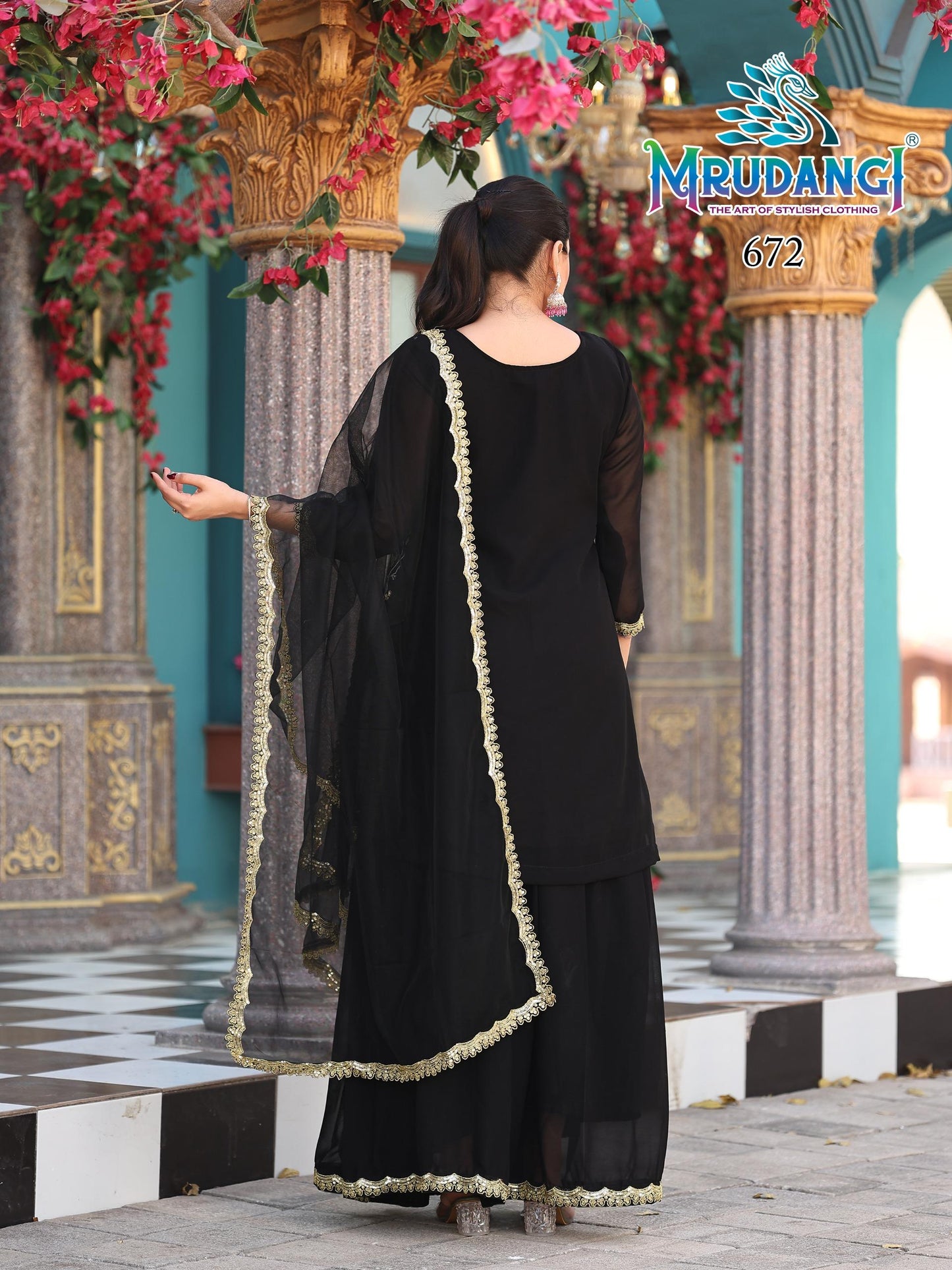 672 Prisha Mrudangi Georgette Readymade Suits