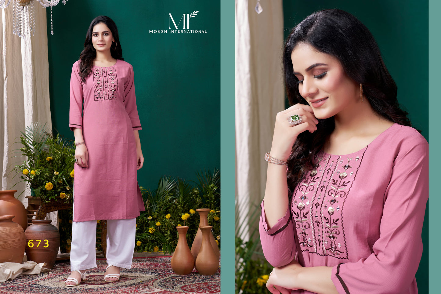 673 Giva Vol 2 Moksh Handwork Kurti