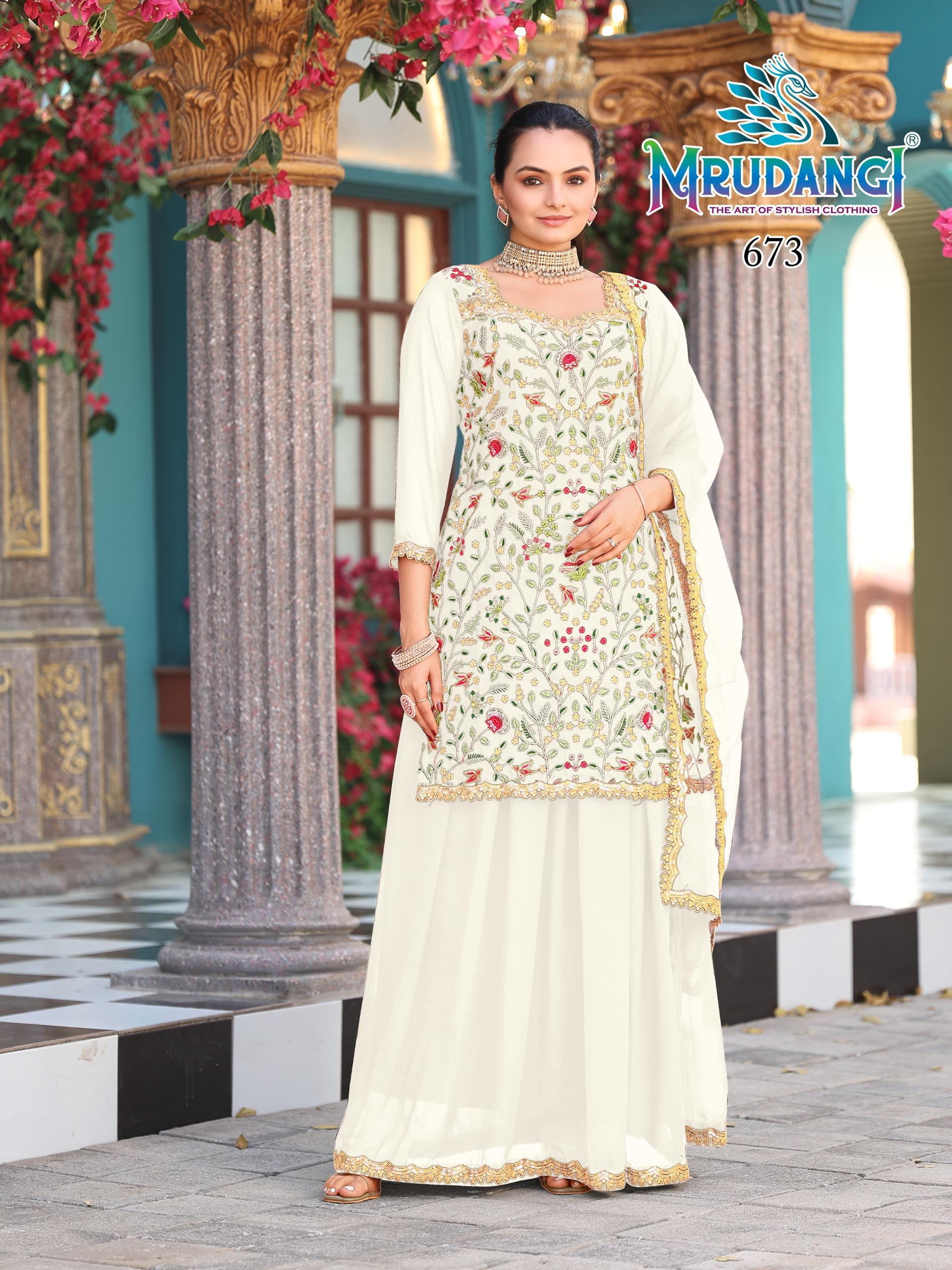 673 Prisha Mrudangi Georgette Readymade Suits