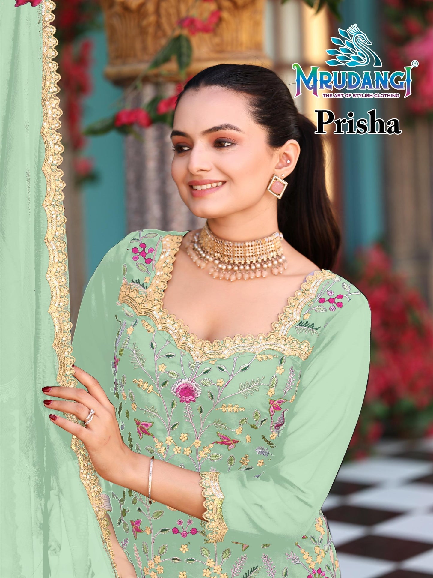674 Prisha Mrudangi Georgette Readymade Suits