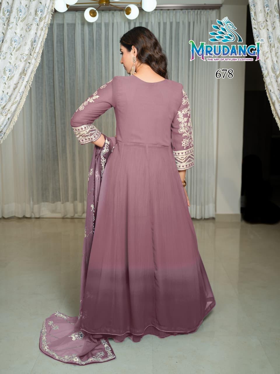 678 Pari Mrudangi Georgette Croptop Skirt Set