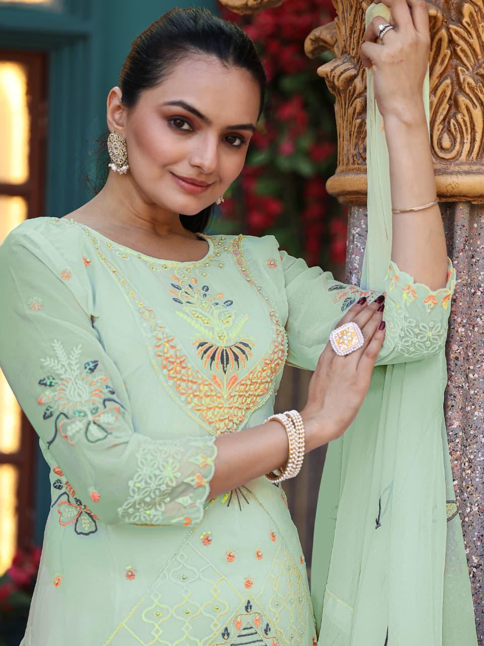 679 Prachi Mrudangi Georgette Readymade Suits