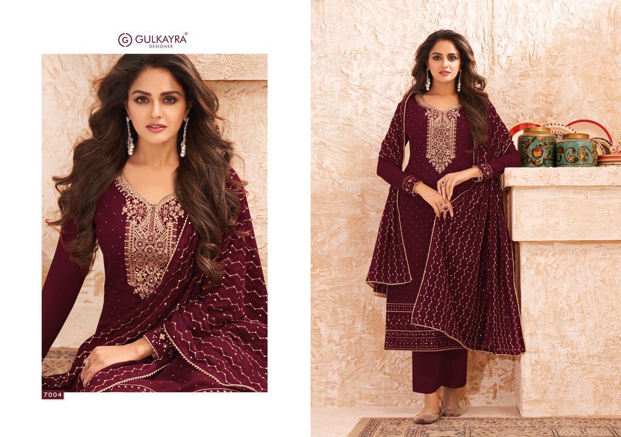 7004 Nazmin Gulkayra Designer Unstitched Suits
