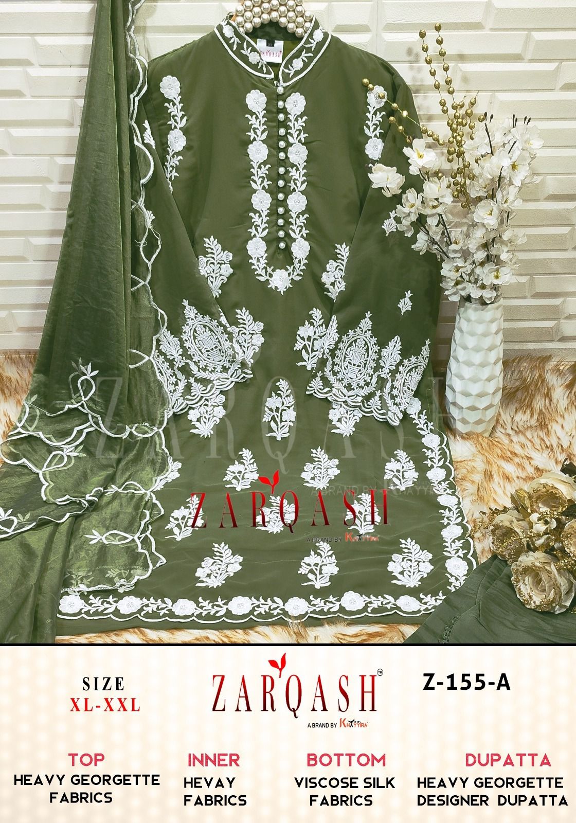 Z-155A Zarqash Pakistani Readymade Suits