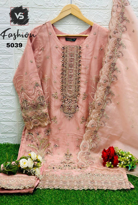 5039 Peach Vs Fashion Pakistani Readymade Suits