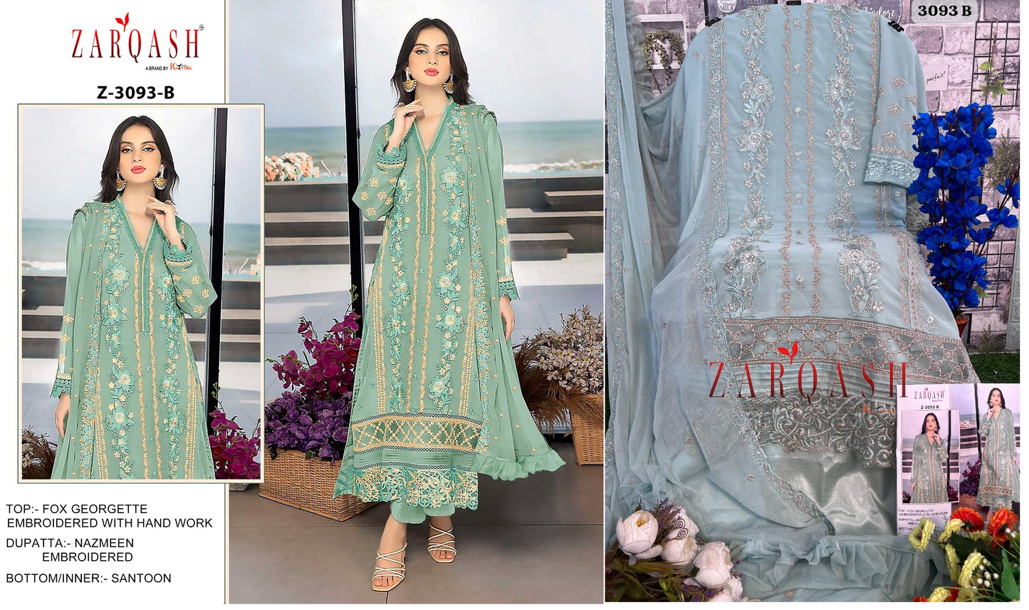 3093B Zarqash Pakistani Salwar Suits