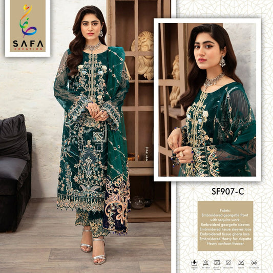 907C Safa Creation Pakistani Salwar Suits