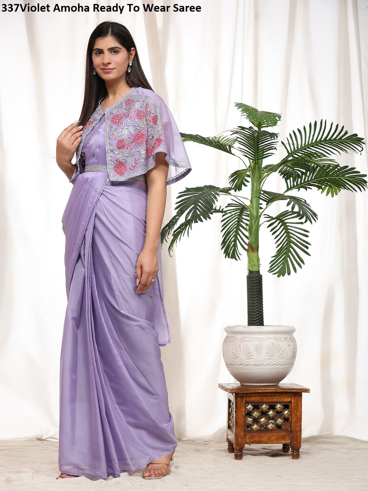 337 Violet Amoha Ready To Wear Saree