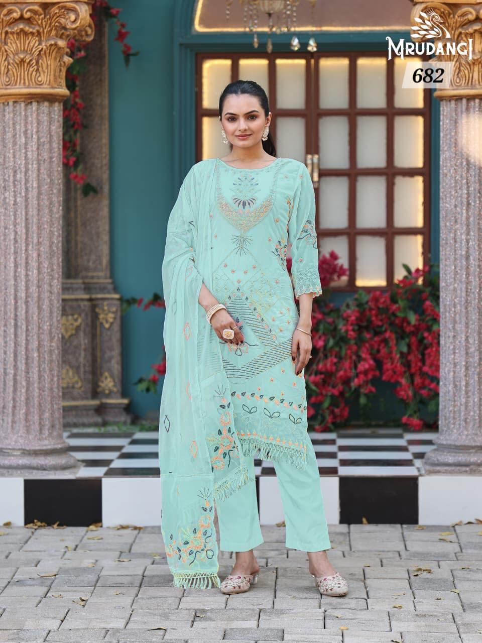 682 Prachi Mrudangi Georgette Readymade Suits
