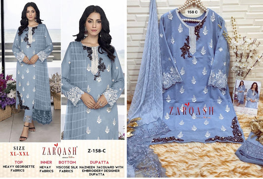 Z-158C Zarqash Pakistani Readymade Suits