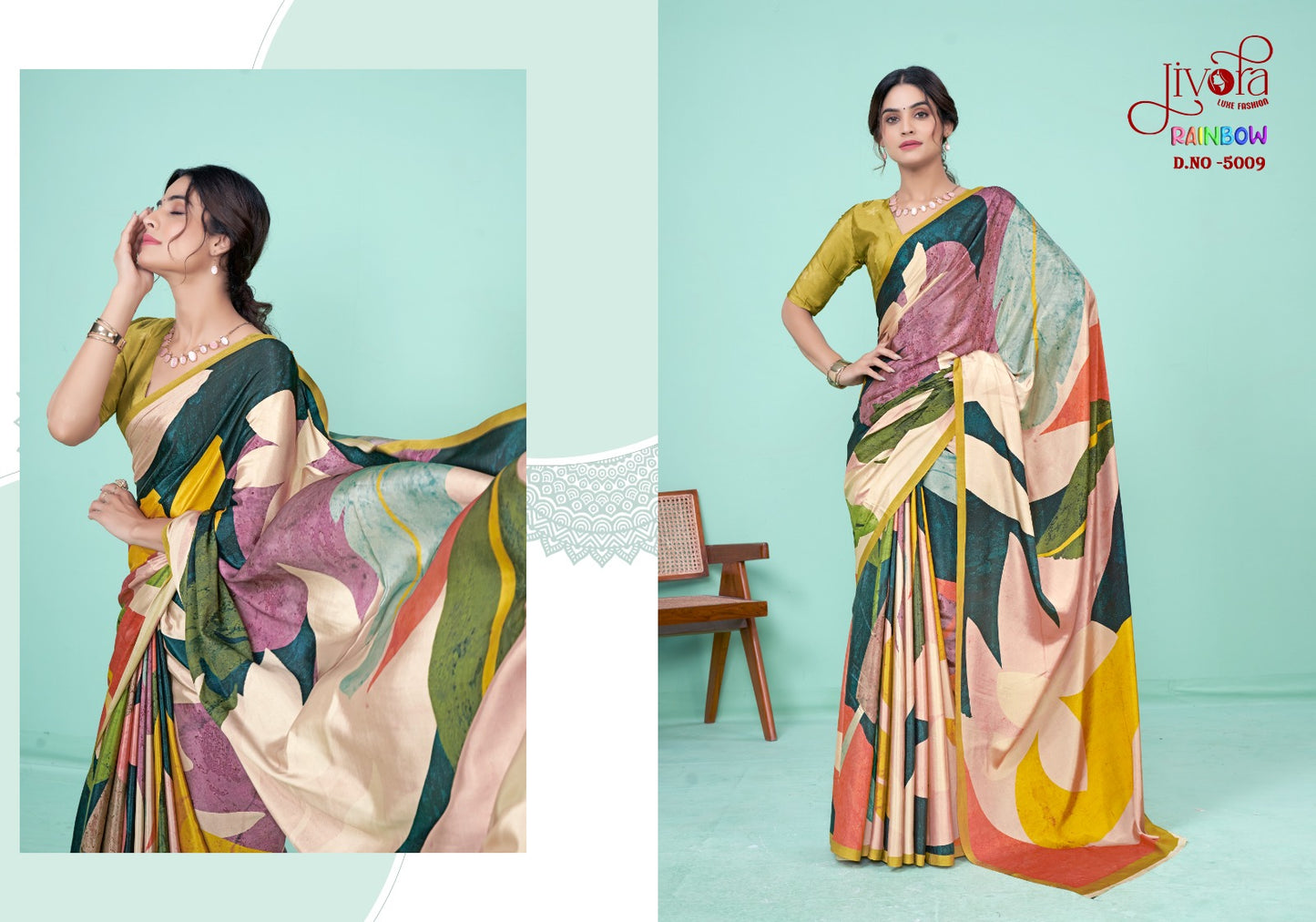 5009 Rainbow Jivora Sarees