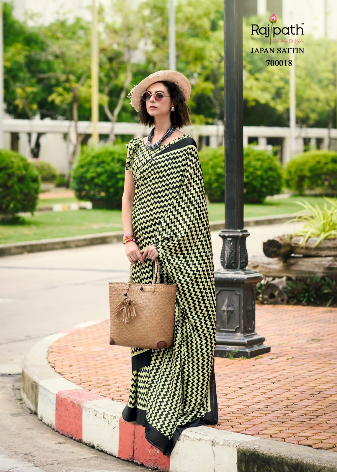 700018 Rare Rabbit Rajpath Japan Sattin Sarees