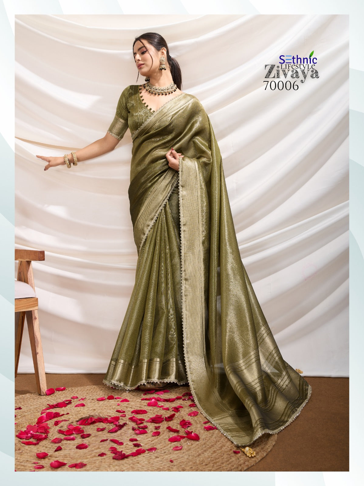 70006 Zivaya Sethnic Gold Infused Sarees