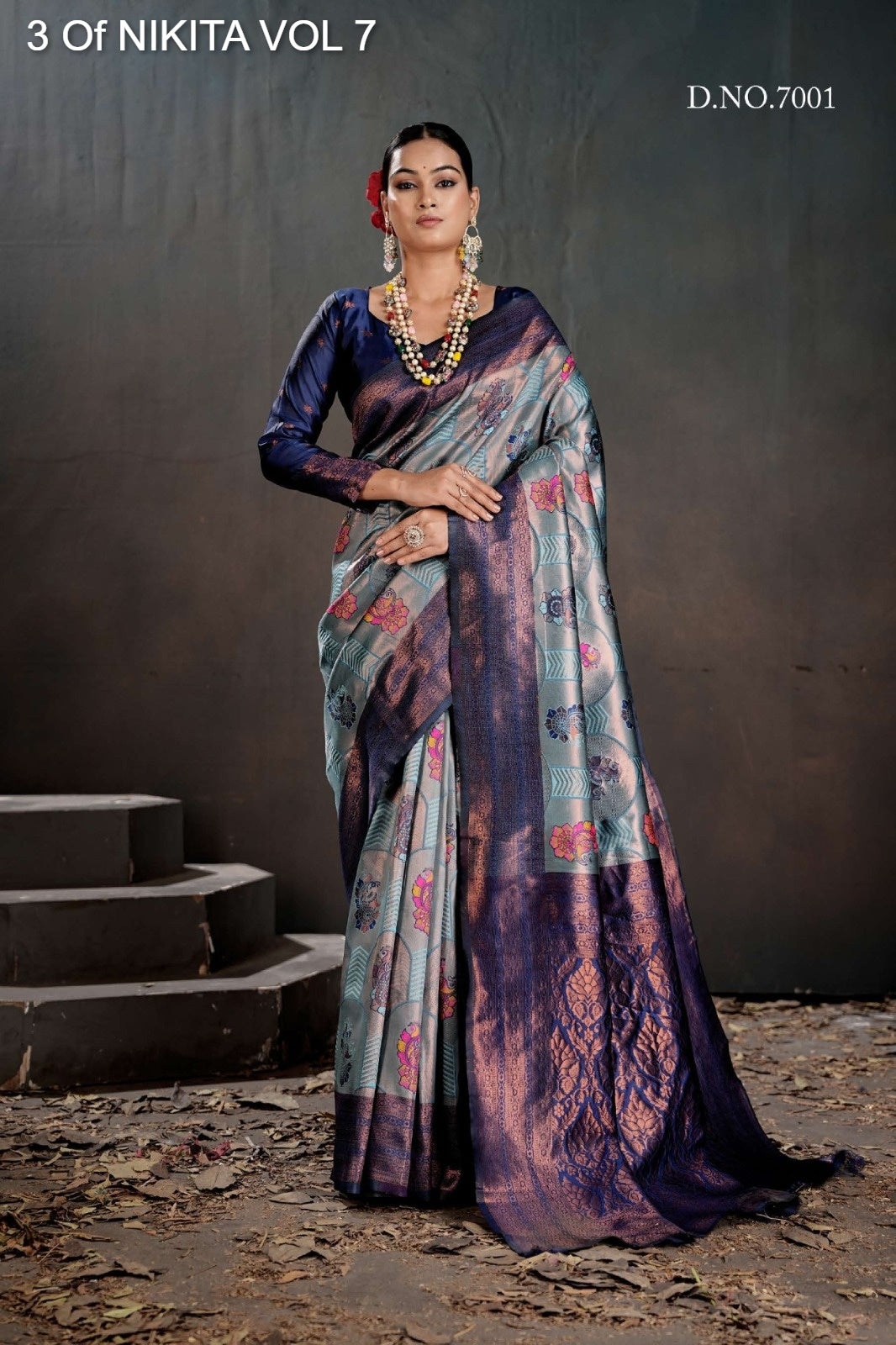 7001 Nikita Vol 7 3 Of Kanchi Silk Sarees