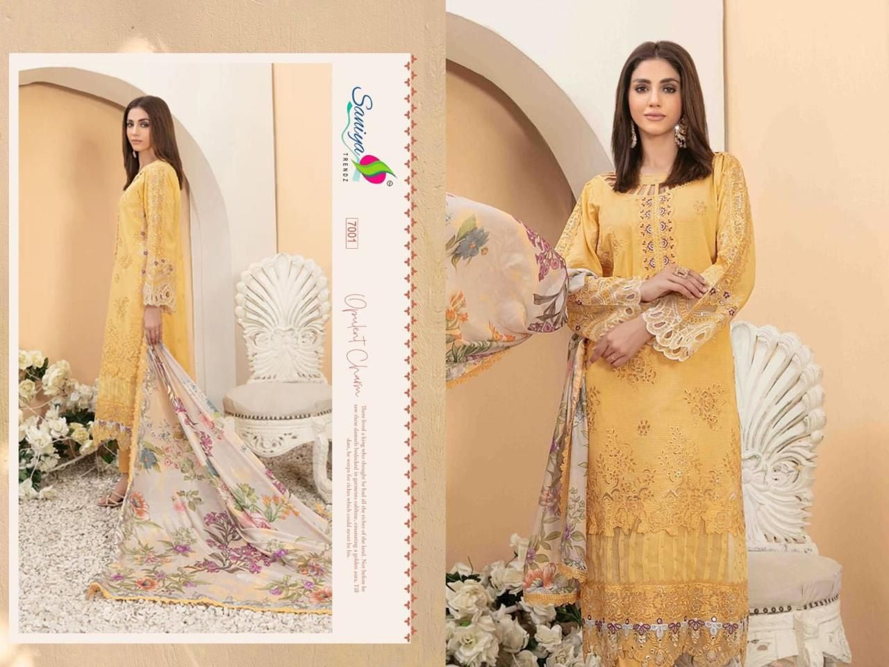 7001 Saniya Trendz Embroidery Pakistani Salwar Suits