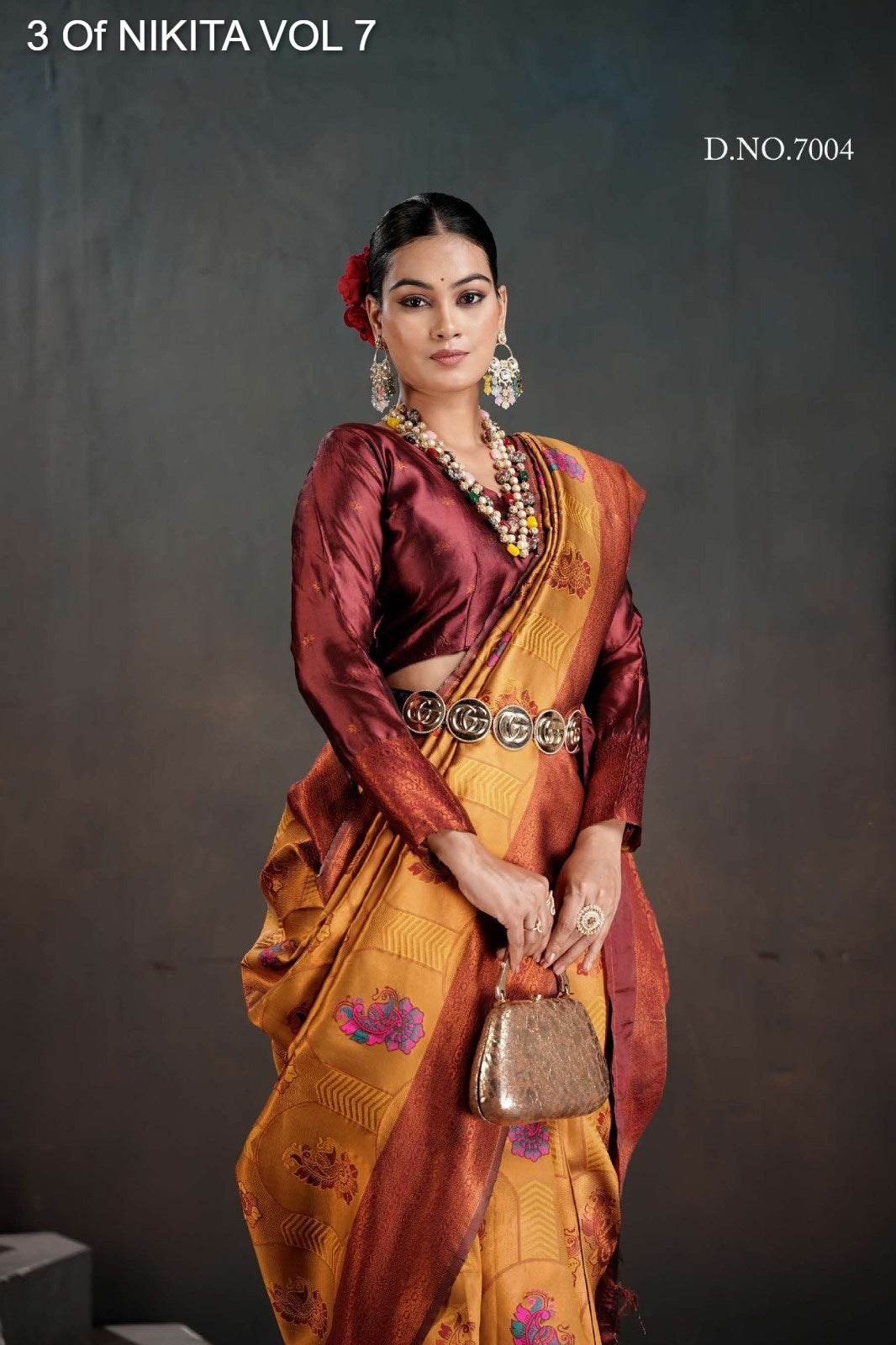 7004 Nikita Vol 7 3 Of Kanchi Silk Sarees