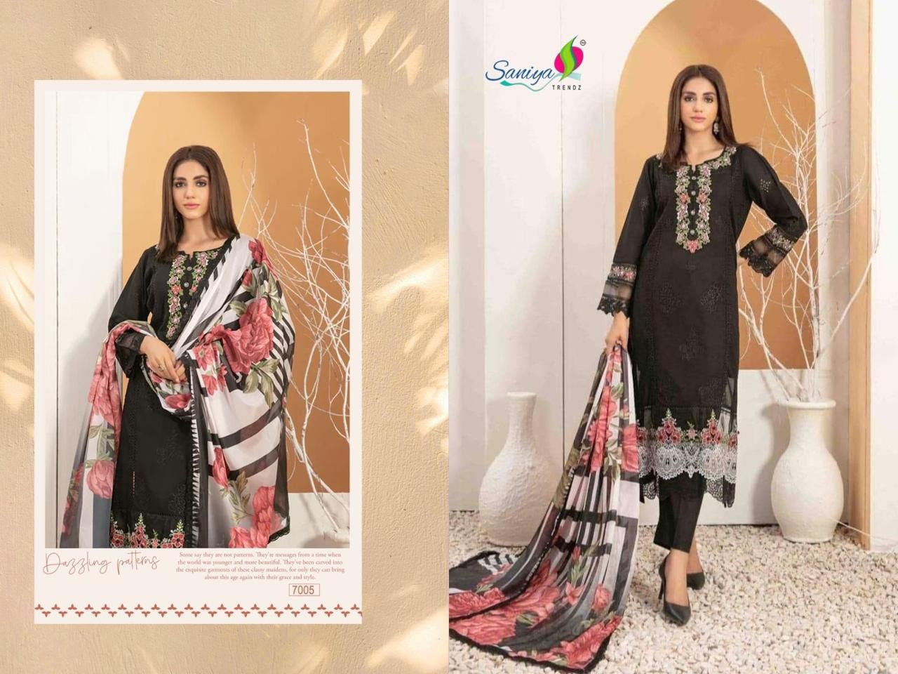 7005 Saniya Trendz Embroidery Pakistani Salwar Suits