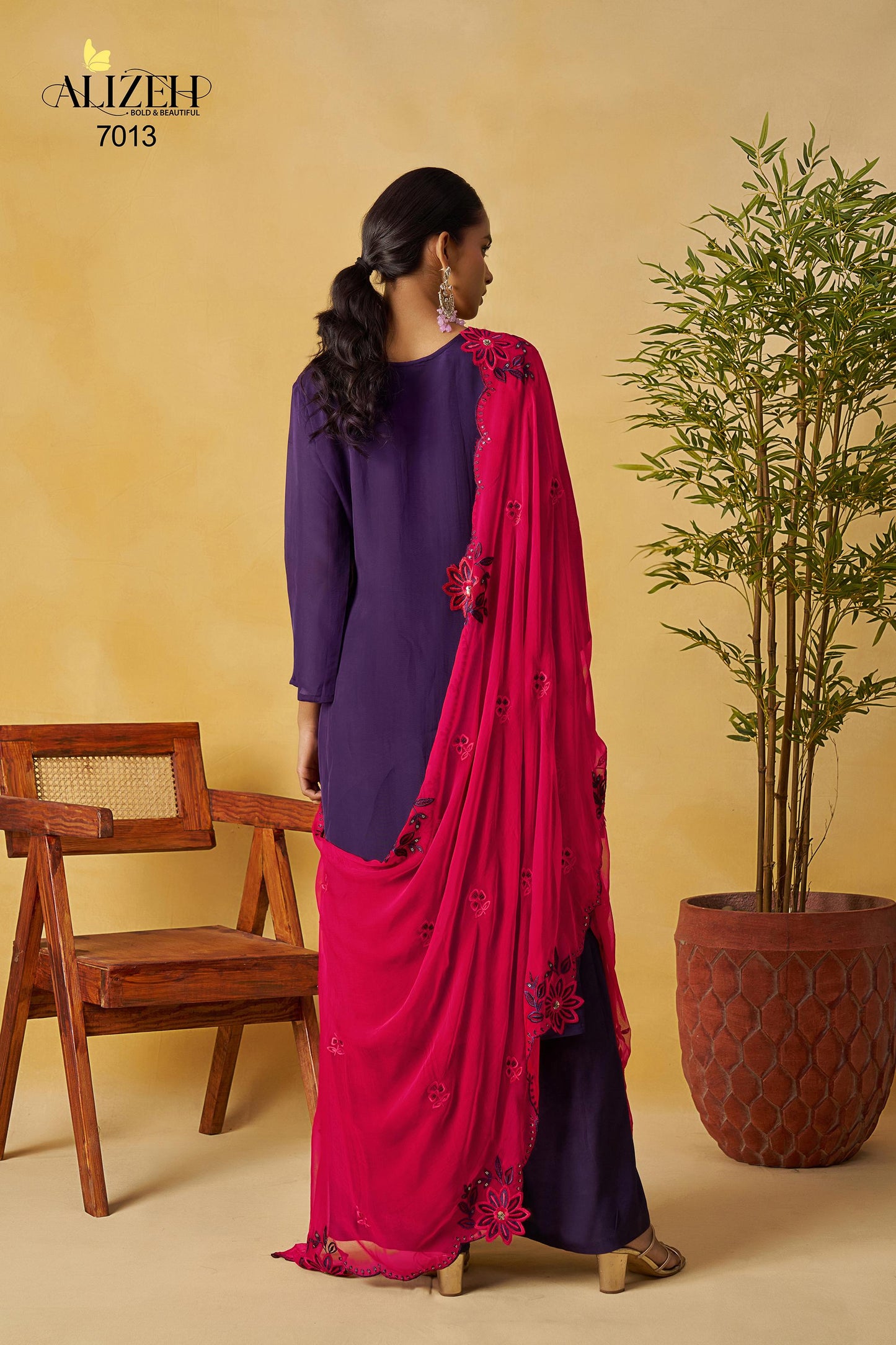 7013 Shagun-1 Alizeh Pure Organza Readymade Suits