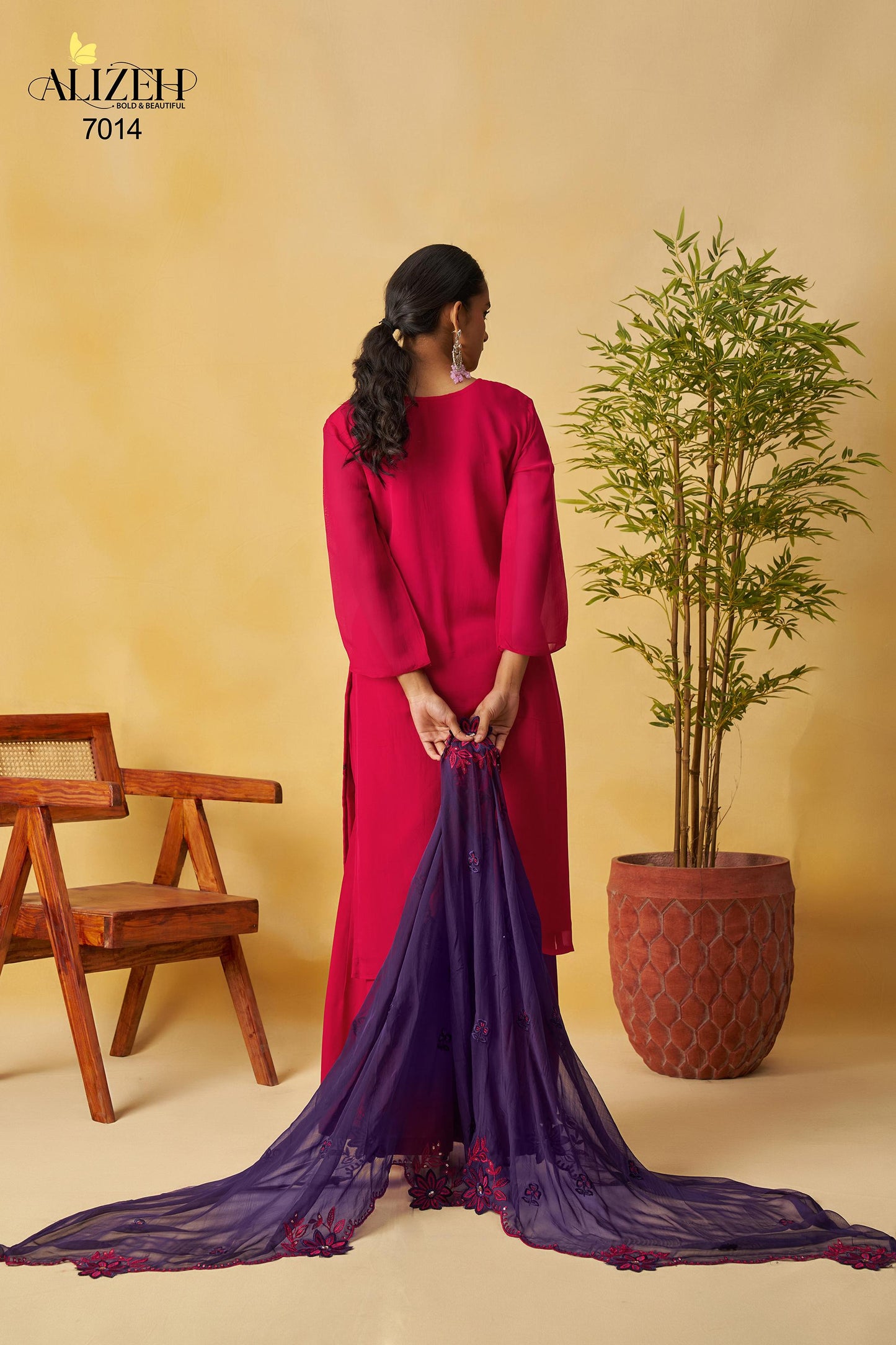7014 Shagun-1 Alizeh Pure Organza Readymade Suits