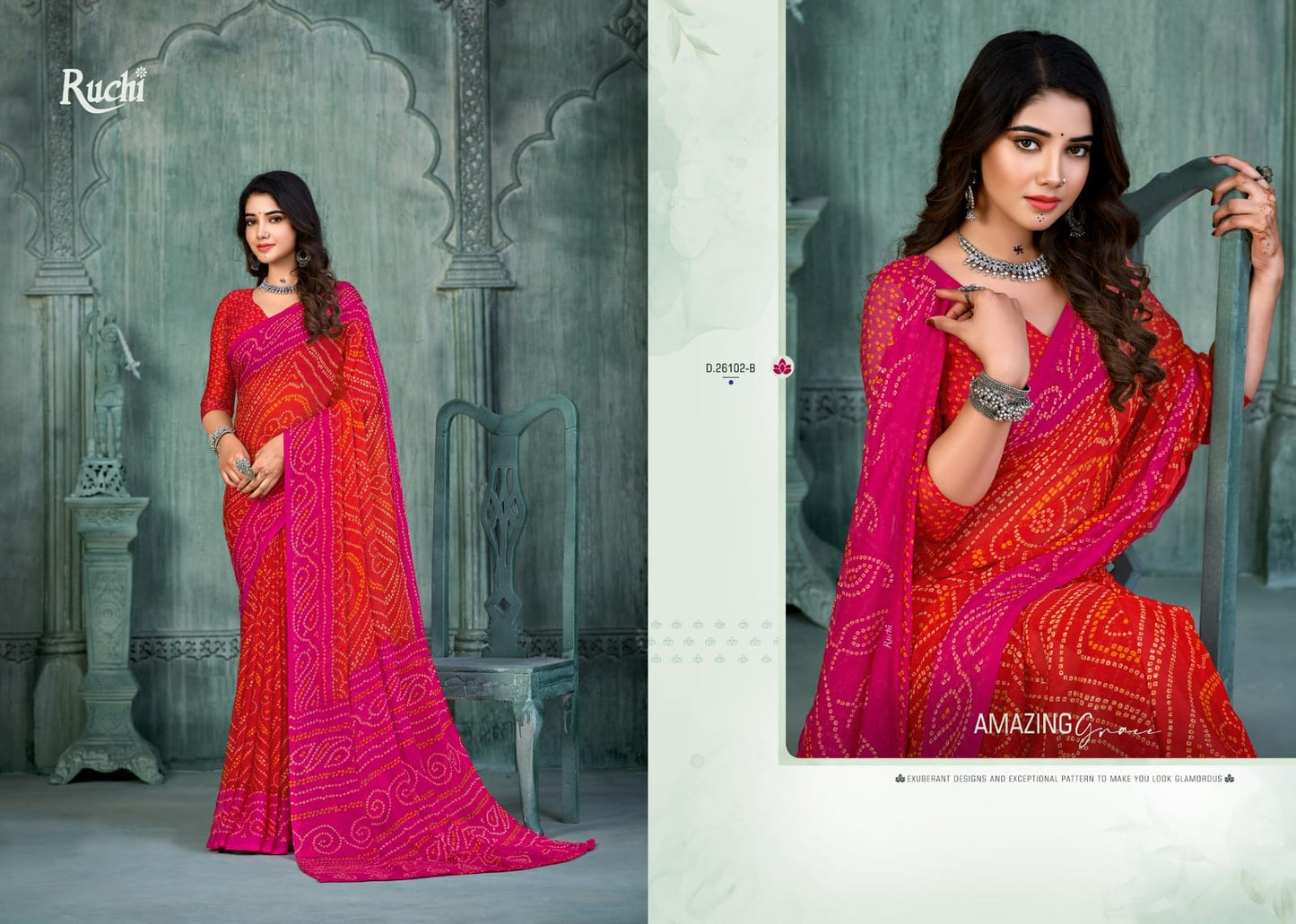 26102-B Star Chiffon Ruchi Sarees