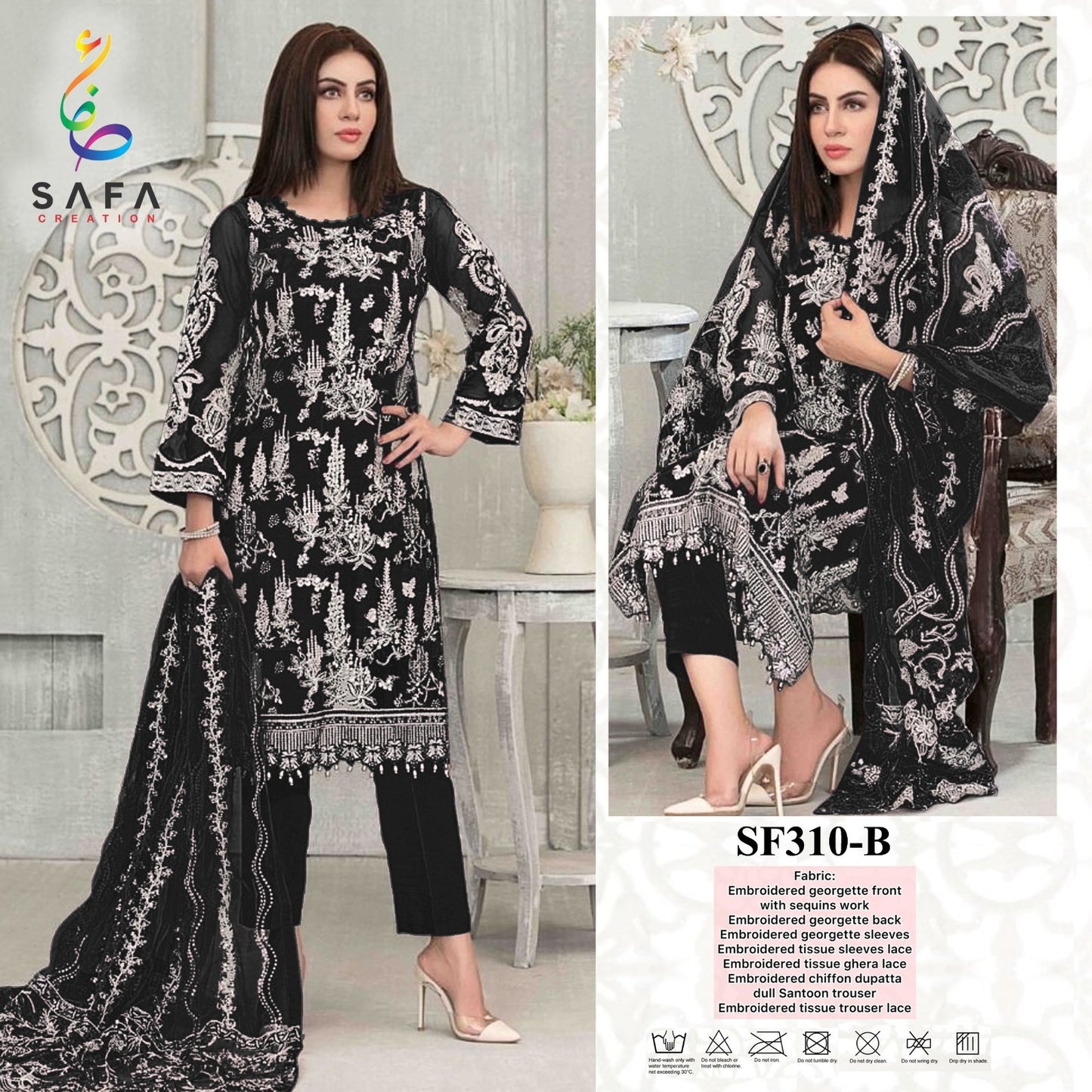 310-B Safa Creation Pakistani Salwar Suits