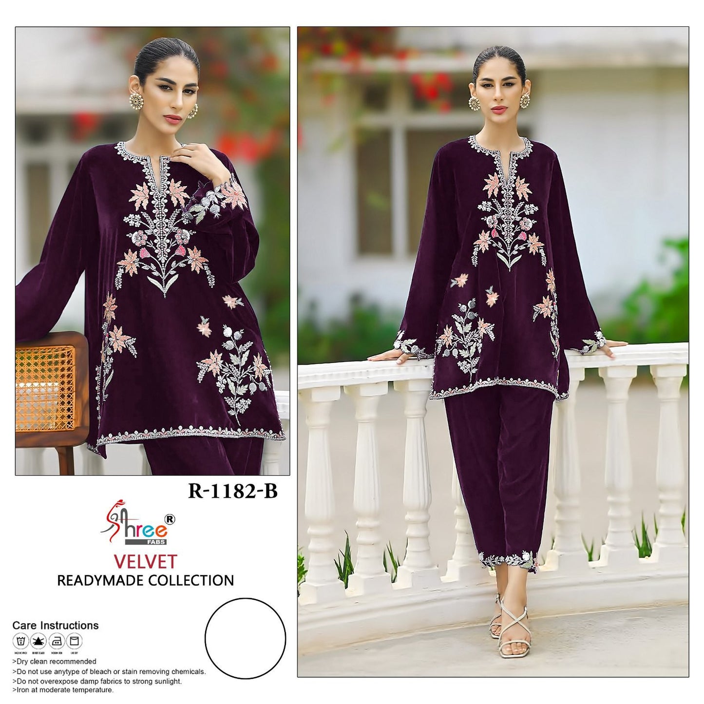 S-1182-B Shree Fabs Kurti Pant Set