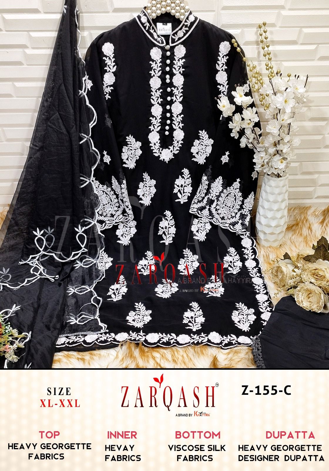 Z-155C Zarqash Pakistani Readymade Suits