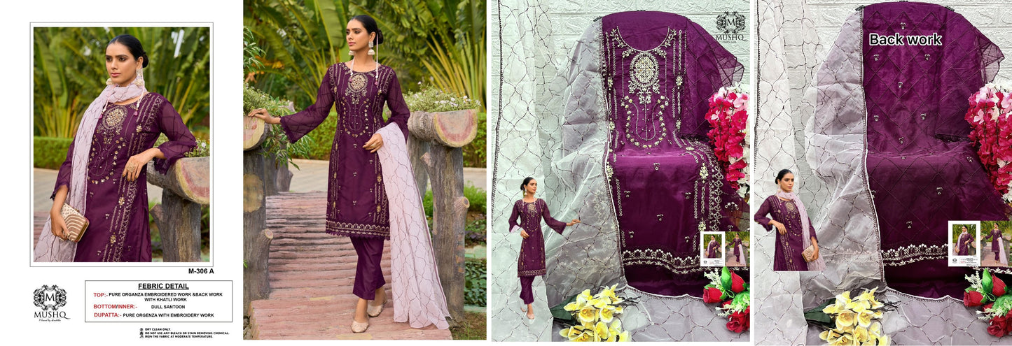 306A Mushq Pakistani Salwar Suits