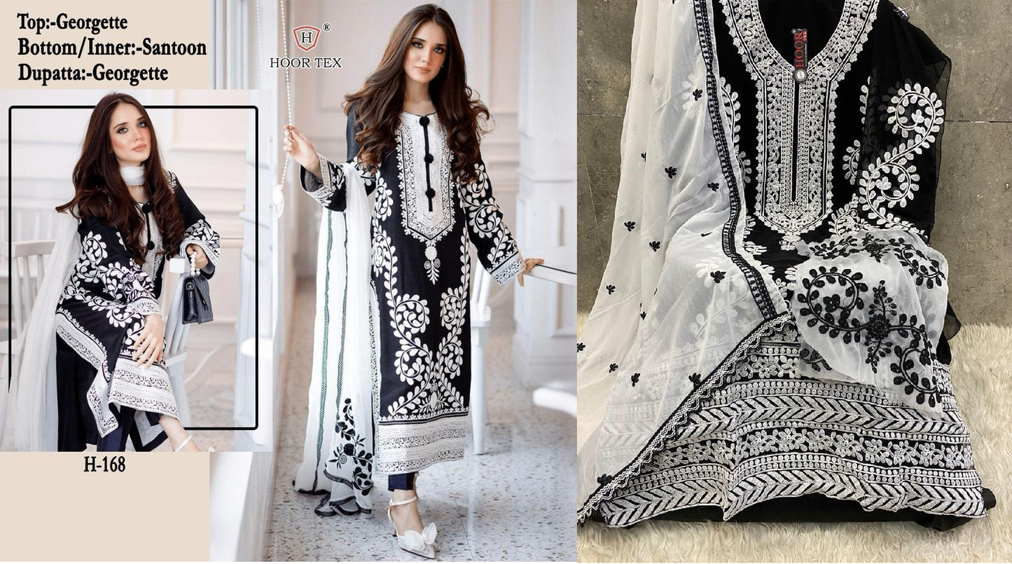 168 Hoor Tex Pakistani Salwar Suits