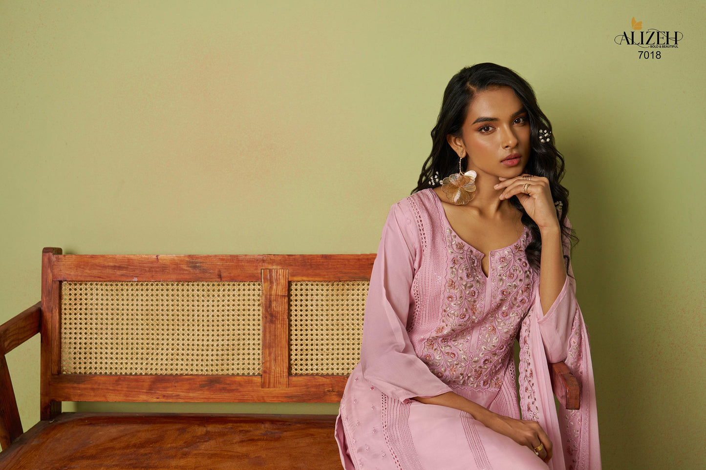 7018 Saadgi Vol 2 Alizeh Pure Organza Unstitched Suits