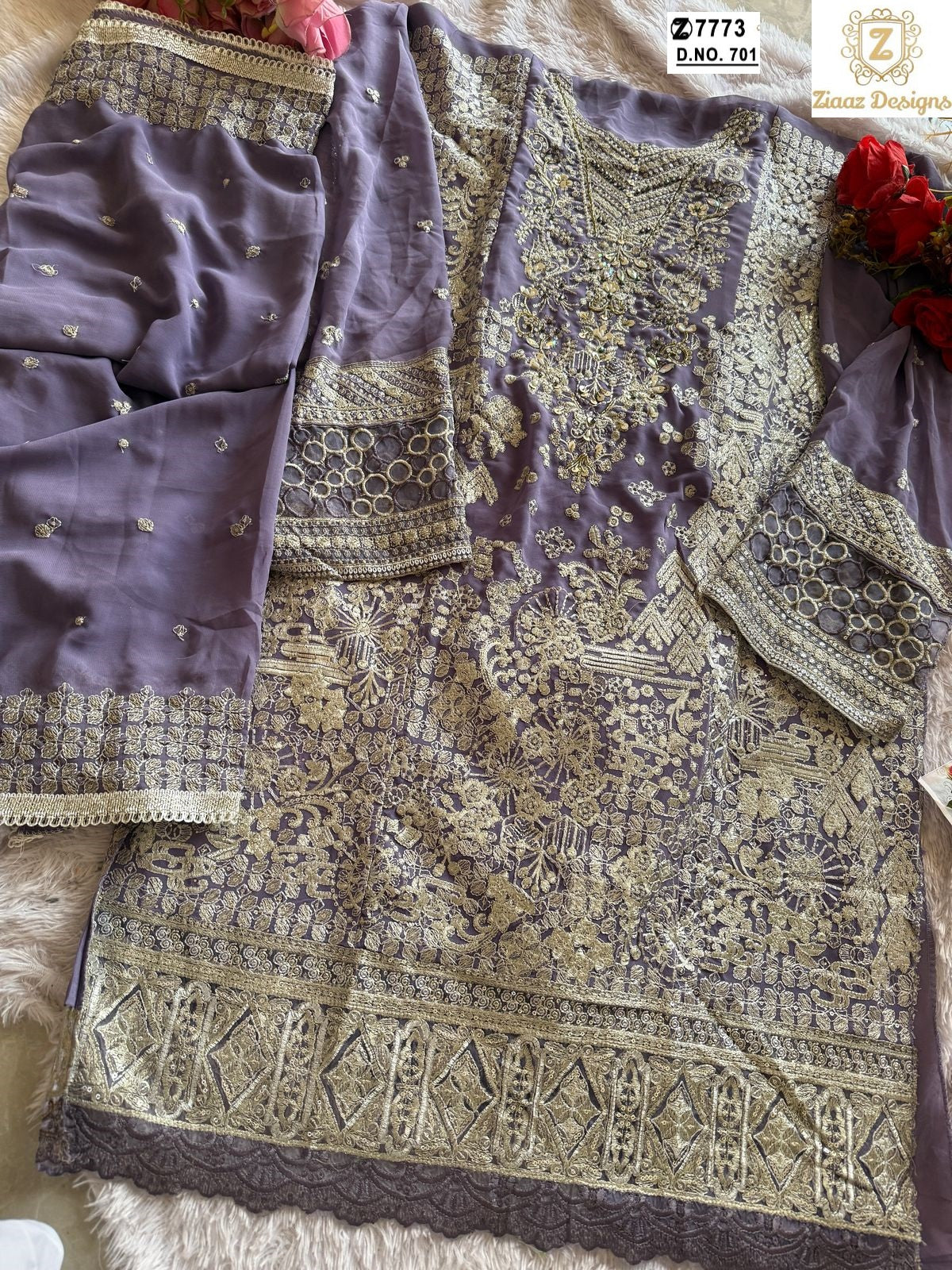 701 Ziaaz Designs Moti Work Pakistani Salwar Suits