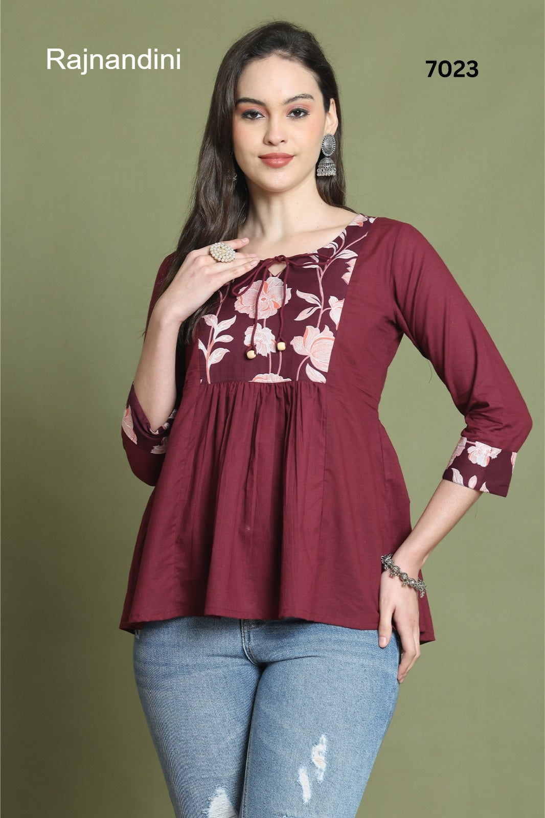 7023 Rajnandini Cotton Women Top