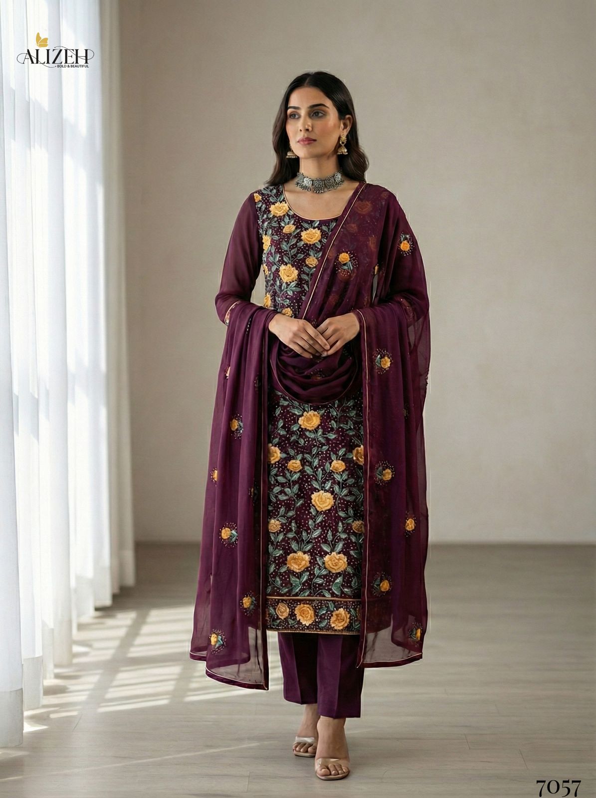7057 Alizeh Georgette Readymade Suits