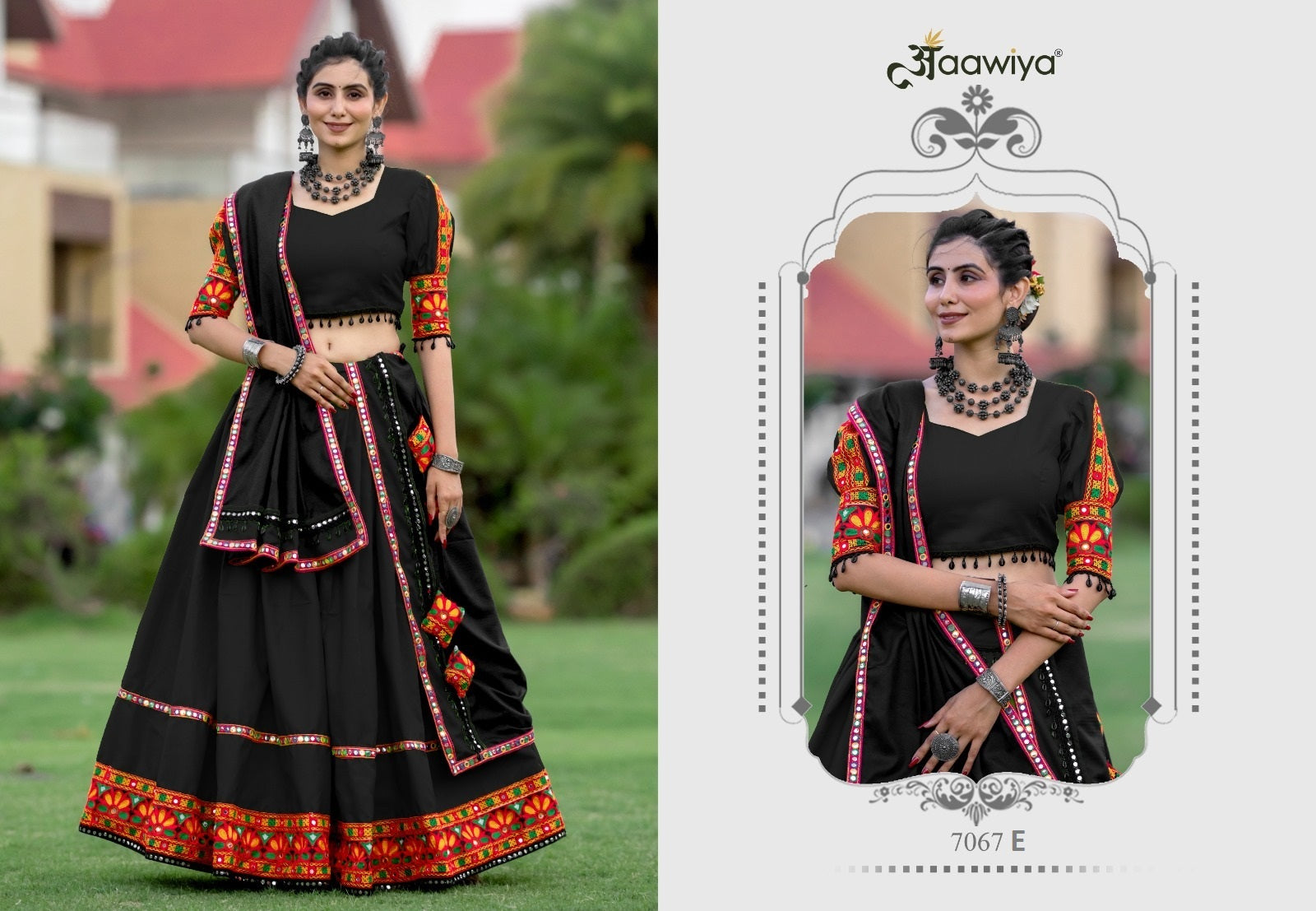 7067E Navratri Garba Gamthi Work Chaniya Choli